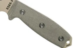 Couteau Esee 3 ESEE-3PM-DT lame acier carbone désert 8,8cm manche micarta gris + étui