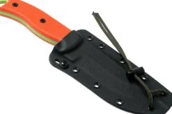 Couteau Esee 5 ESEE-5P-VG-E lame acier carbone venom green 13,7cm manche G10 orange + étui