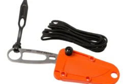 Couteau Esee Imlay ESEE-IMLAY-OR lame semi-dentée 6,2cm manche ajouré inox + étui orange