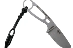 Couteau Esee Imlay ESEE-IMLAY lame semi-dentée 6,2cm manche ajouré inox + étui noir