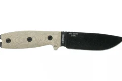 Couteau Esee 4 4PB-017 lame acier carbone 11,6cm manche micarta vert clair + étui