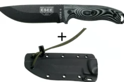 Couteau Esee 5 5PB-002 lame carbone 13,2cm manche G10 gris/noir + étui