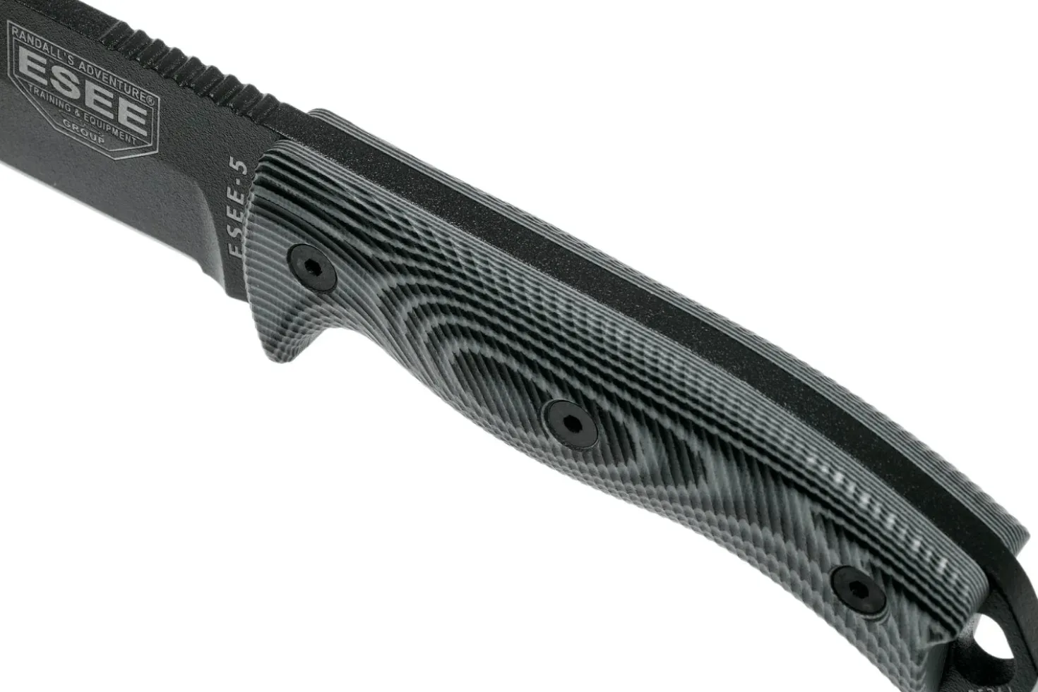 Couteau Esee 5 5PB-002 lame carbone 13,2cm manche G10 gris/noir + étui