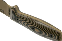 Couteau Esee 3 3PMDE-005 lame acier carbone 8,8cm manche G10 coyote et noir + étui