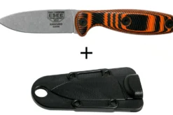 Couteau Esee Xancudo XAN2-006 lame acier inox 7,5cm manche G10 orange et noir + étui