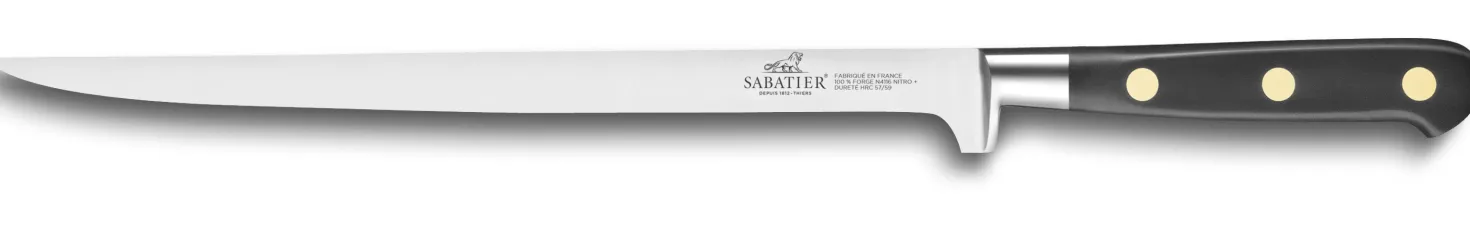 Couteau filet suédois SABATIER Idéal Inox 100% forgé rivets laiton lame 22cm