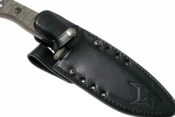 Couteau Fox Military Bushman FX.609OD lame 16cm manche micarta + étui en cuir