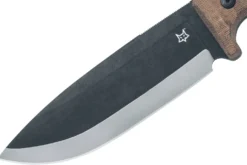 Couteau Fox Military Bushman FX.609OD lame 16cm manche micarta + étui en cuir