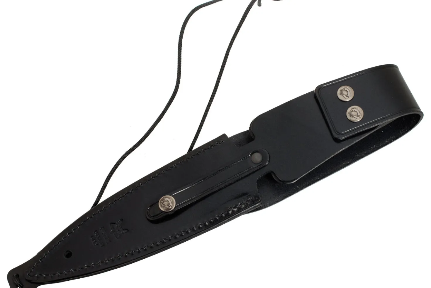 Couteau Fox Military Modras FX.508 lame 17,5cm manche G10 marron/noir + étui en cuir
