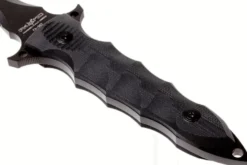 Couteau Fox Military Modras FX.507 lame 17,5cm manche G10 noir + étui en cuir