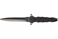 Couteau Fox Military Modras FX.507 lame 17,5cm manche G10 noir + étui en cuir