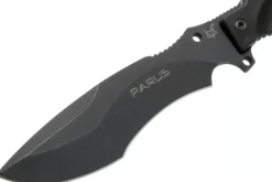 Couteau Fox Military Parus FX.9CM06 lame 17,5cm manche Forprene noir + étui en nylon + kit de survie