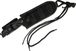 Couteau Fox Military Parus FX.9CM06 lame 17,5cm manche Forprene noir + étui en nylon + kit de survie