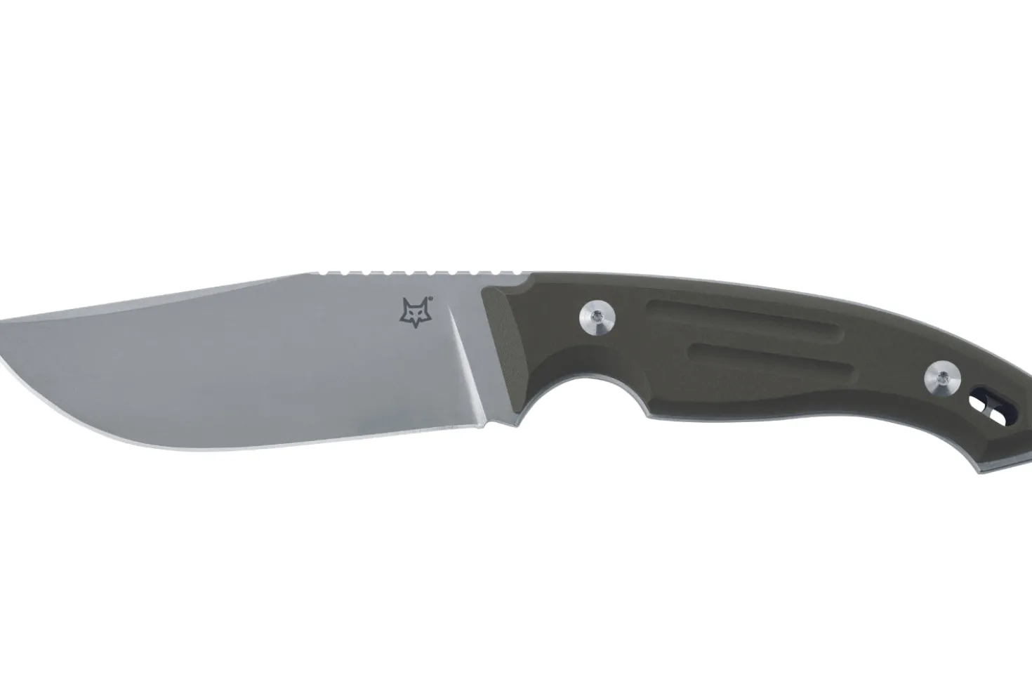 Couteau Fox Octopus Vulgaris FX.510OD lame 11,5cm manche G10 vert + étui en cuir