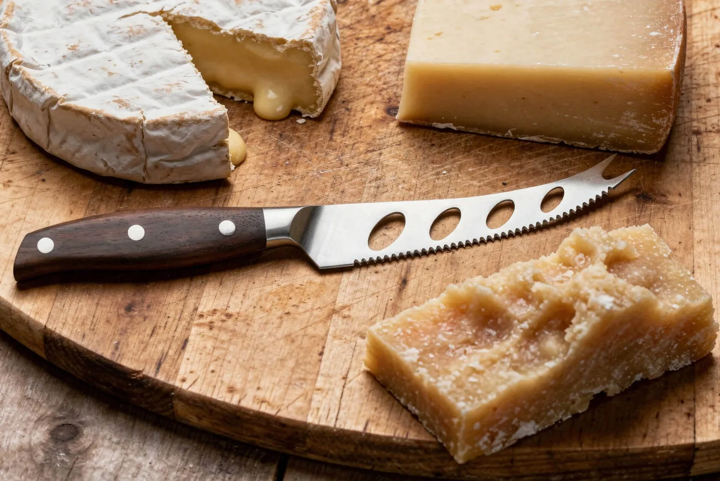 Couteau à fromage 13cm Guillaume Leonard Cuistot en acier inoxydable et bois de santal rouge