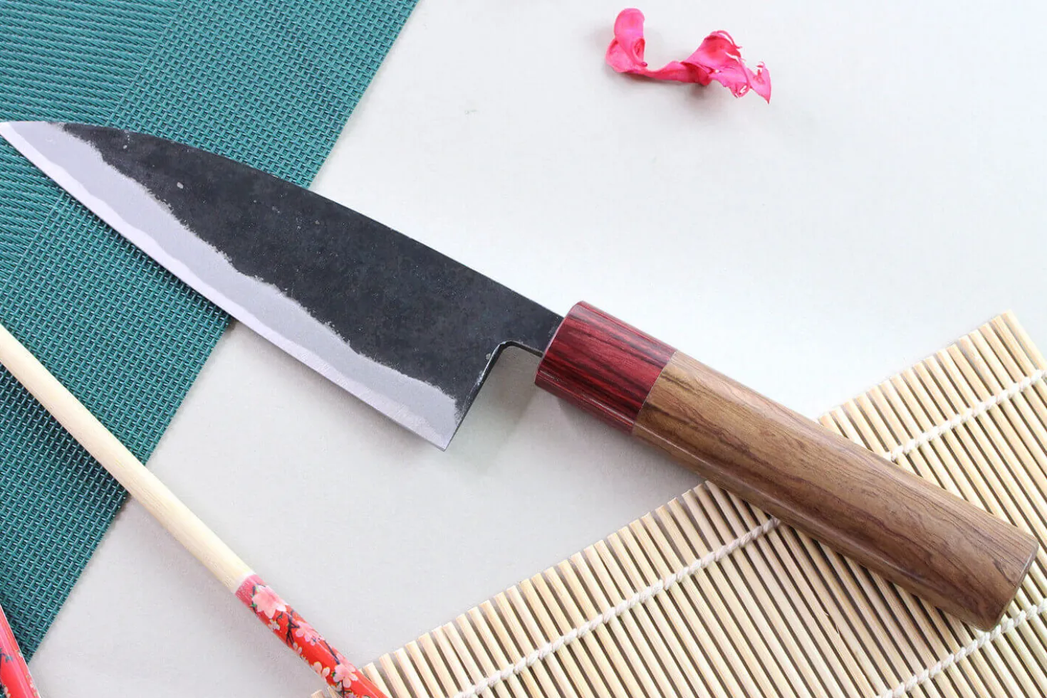 Couteau funayuki japonais artisanal Wusaki Yuzo BS2 15cm