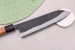 Couteau gyuto 21cm japonais artisanal Masashi Yamamoto BS1 Black Nashiji