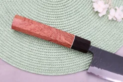 Couteau gyuto 24cm japonais artisanal Masashi Yamamoto BS1 Black Nashiji