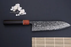 Couteau gyuto 21cm japonais artisanal Masashi Yamamoto SLD Kuro damas
