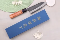 Couteau gyuto 15cm japonais artisanal Masashi Yamamoto BS1 Black Nashiji