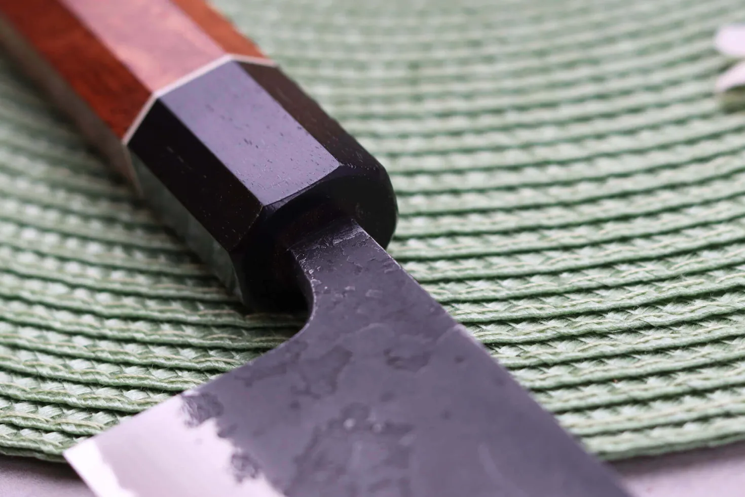 Couteau gyuto 18cm japonais artisanal Masashi Yamamoto BS1 Black Nashiji