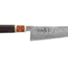 Couteau gyuto 18cm japonais artisanal Tanaka Shigeki SG2 Kurozome Damas ébène