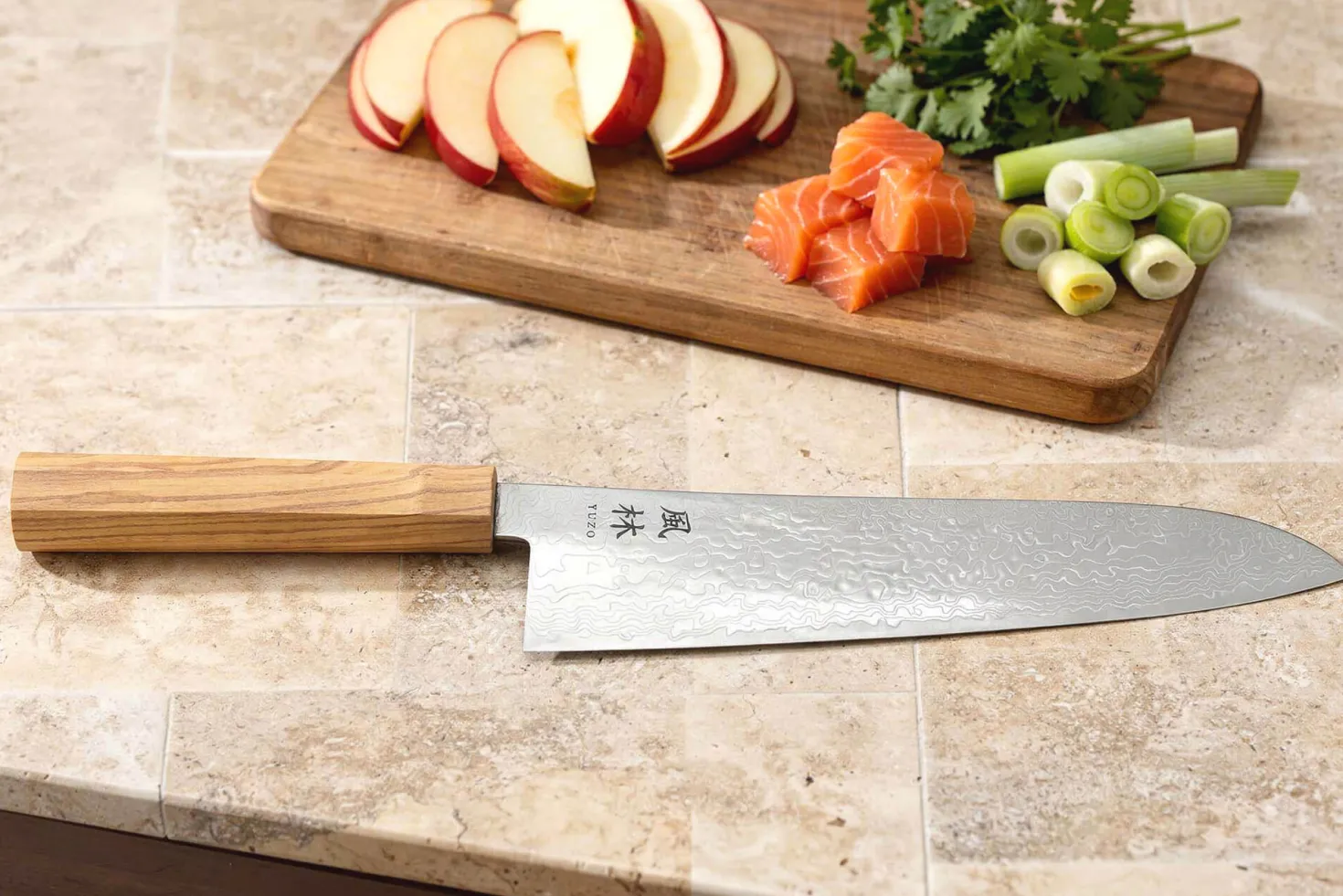 Couteau gyuto 24cm japonais Yuzo Ryuho Damas SG2