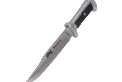 Couteau Herbertz Bowie 106415 lame 15,5cm manche zinc et cuir + étui en cuir