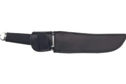 Couteau Herbertz 581318 lame tanto 18cm manche caoutchouc noir + étui en cuir