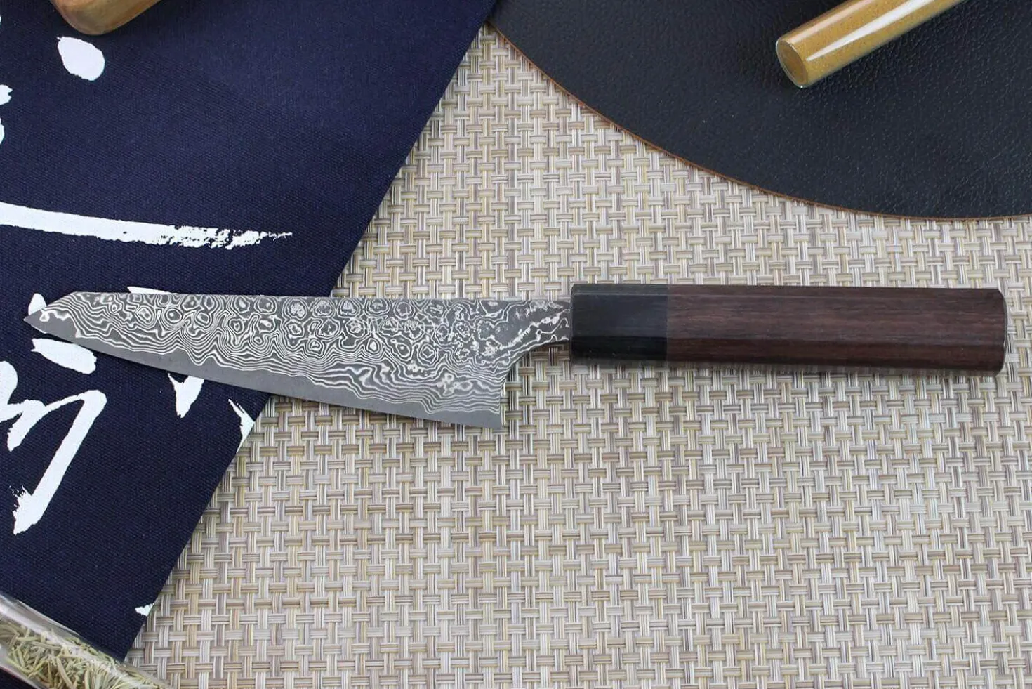 Couteau honesuki japonais artisanal Masakage Kumo 15cm damas 63 couches
