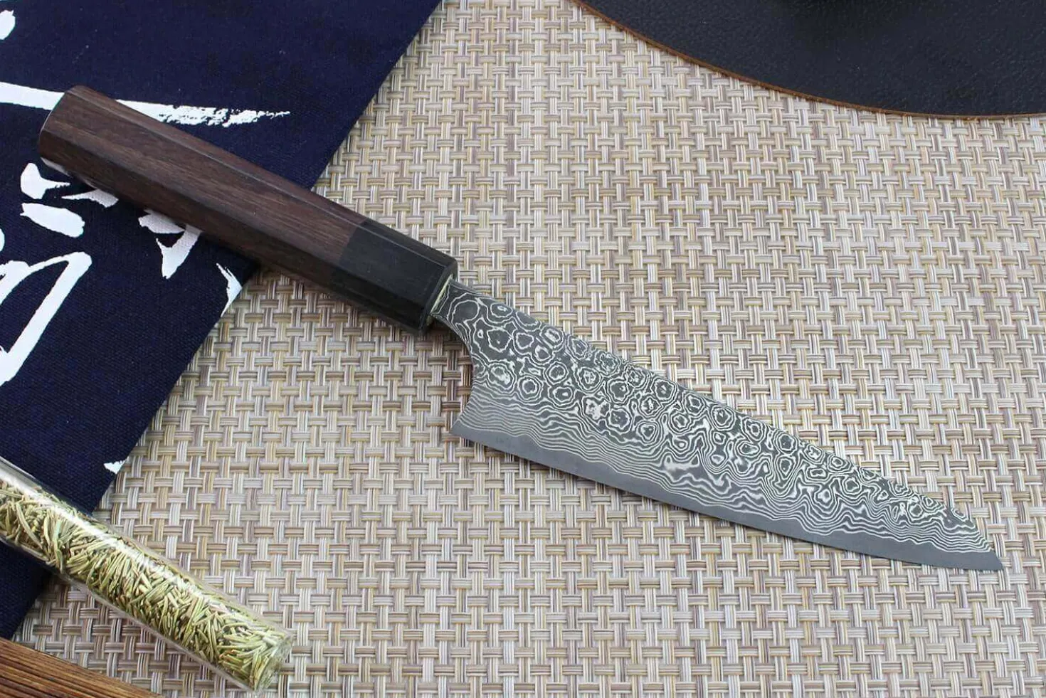 Couteau honesuki japonais artisanal Masakage Kumo 15cm damas 63 couches