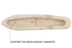 Couteau à huître Charles Canon manche en coquille Saint-Jacques fabriqué en France + coffret en bois