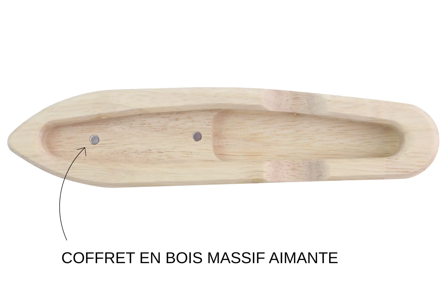 Couteau à huître Charles Canon manche en coquille Saint-Jacques fabriqué en France + coffret en bois