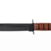 Couteau KA-BAR USMC Fighter 1217 lame carbone 17,8cm manche cuir + étui en cuir
