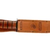 Couteau KA-BAR USMC 11216 lame semi-dentée 17cm manche cuir + étui en cuir