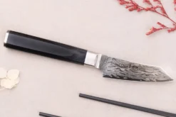 Couteau kengata office 8cm japonais Sakai Takayuki Grand Chef Seigaiha Damas 45 couches