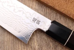 Couteau kiritsuke 21cm japonais artisanal Sukenari ZDP-189 damas manche en ébène