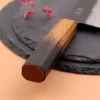 Couteau kiritsuke 21cm japonais artisanal Yuzo Black AS chêne brûlé