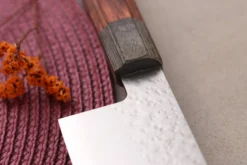 Couteau kiritsuke 20cm japonais artisanal Hado Shiosai VG10 manche bois de pakka
