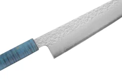 Couteau kiritsuke 20cm japonais artisanal Hado Shiosai VG10 manche bleu