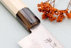 Couteau kiritsuke 21cm japonais artisanal Toshitaka Suminagashi SG2 Damas
