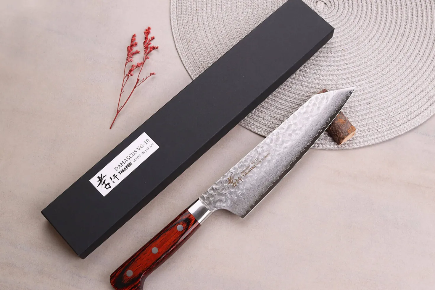 Couteau kiritsuke japonais 19cm Sakai Takayuki Damascus Western 33 couches