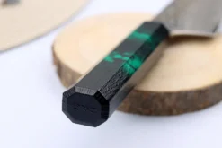 Couteau kiritsuke japonais 19cm Sakai Takayuki Nanairo Green Damas VG10