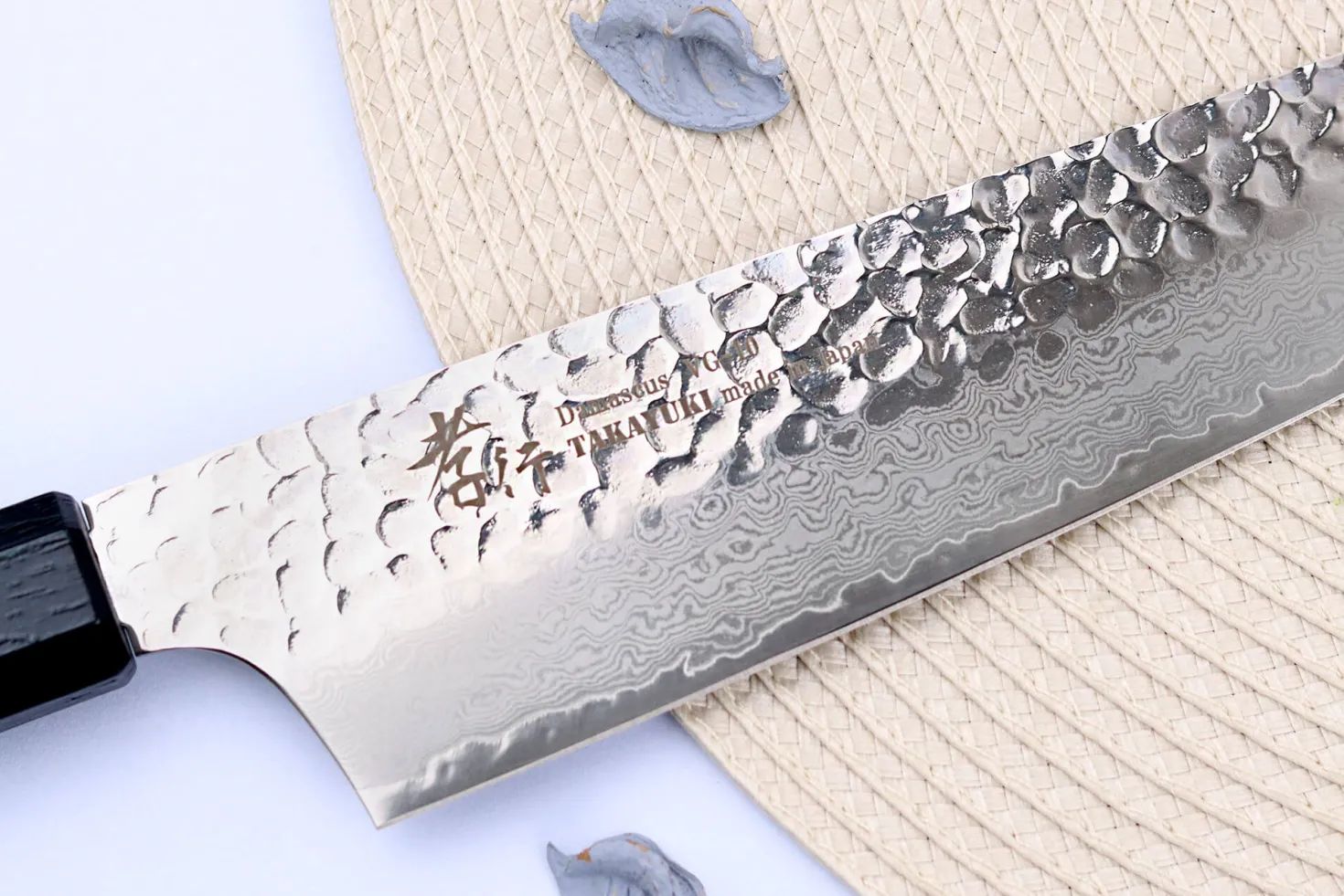 Couteau kiritsuke japonais 19cm Sakai Takayuki Nanairo Green Damas VG10