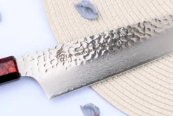Couteau kiritsuke japonais 19cm Sakai Takayuki Nanairo Wine Damas VG10