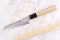 Couteau kiritsuke universel 13,5cm japonais artisanal Sakai Kikumori Kikuzuki Rin