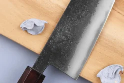 Couteau ko-bunka 13,5cm japonais artisanal Yuzo Black Nashiji
