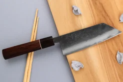 Couteau ko-bunka 13,5cm japonais artisanal Yuzo Black Nashiji