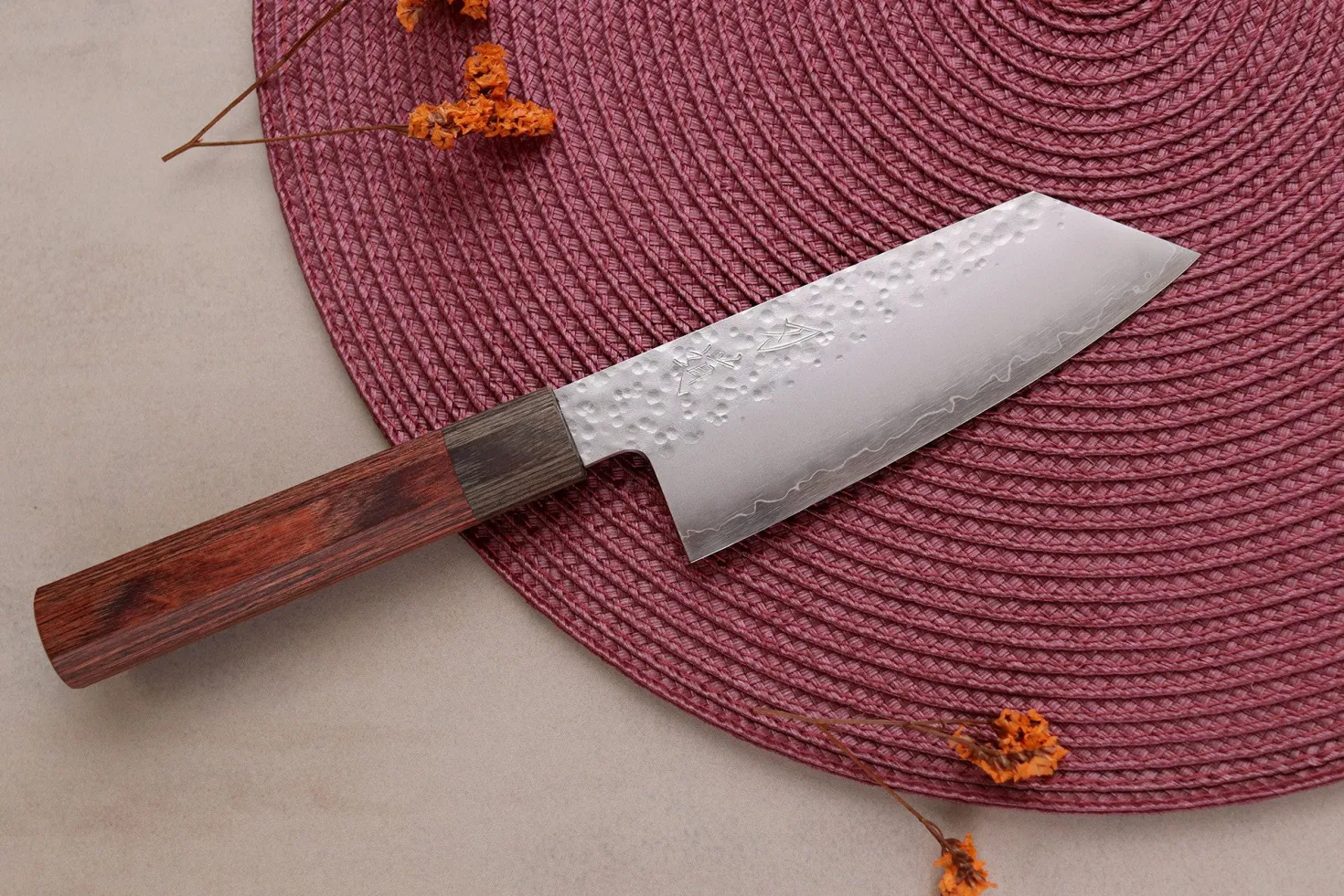 Couteau ko-bunka 13cm japonais artisanal Hado Shiosai VG10 manche bois de pakka