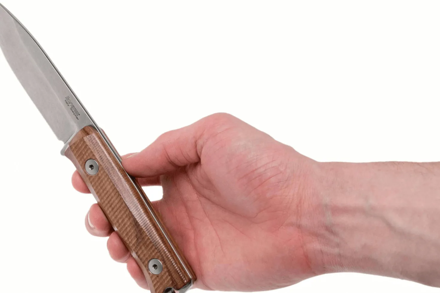 Couteau LionSteel B40.ST lame 10,3cm manche en bois de santal + étui en cuir